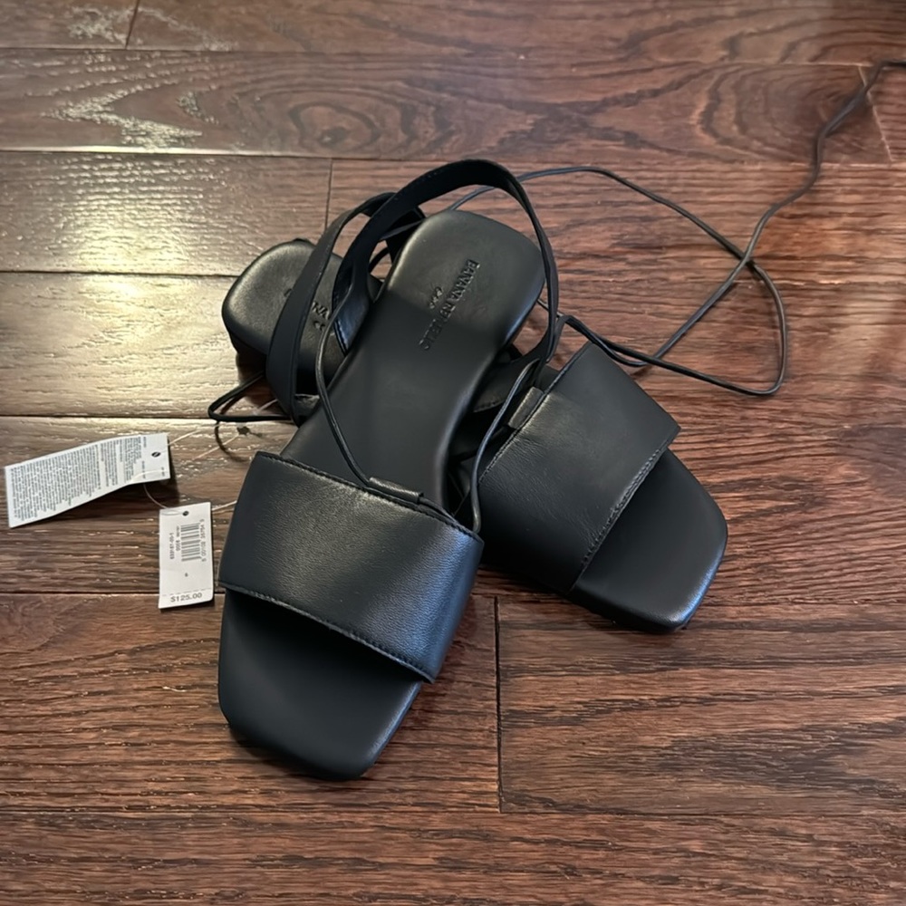 NWT Banana Republic Black lace up sandals